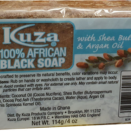 African Black Soap - Kuza African Black Soap Shea Butter Argan Oil 114 g