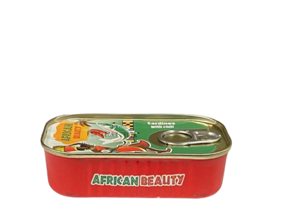 African Beauty Sardines Chili 125 g - Africa Products Shop