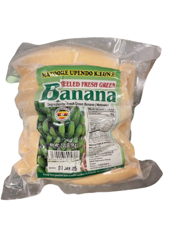 Matooke Upendo Peeled Fresh Green Banana Frozen 1 kg - Africa Products Shop