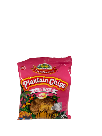 Tropical Gourmet Plantain Chips Natural Sweet Doux 85 g - Africa Products Shop