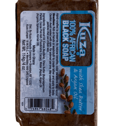 African Black Soap - Kuza African Black Soap Shea Butter Argan Oil 114 g - Africa Products Shop